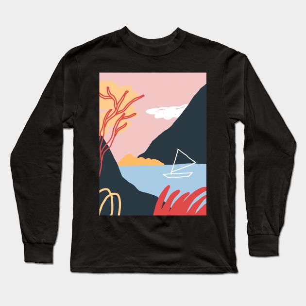Lake Long Sleeve T-Shirt by juliealex